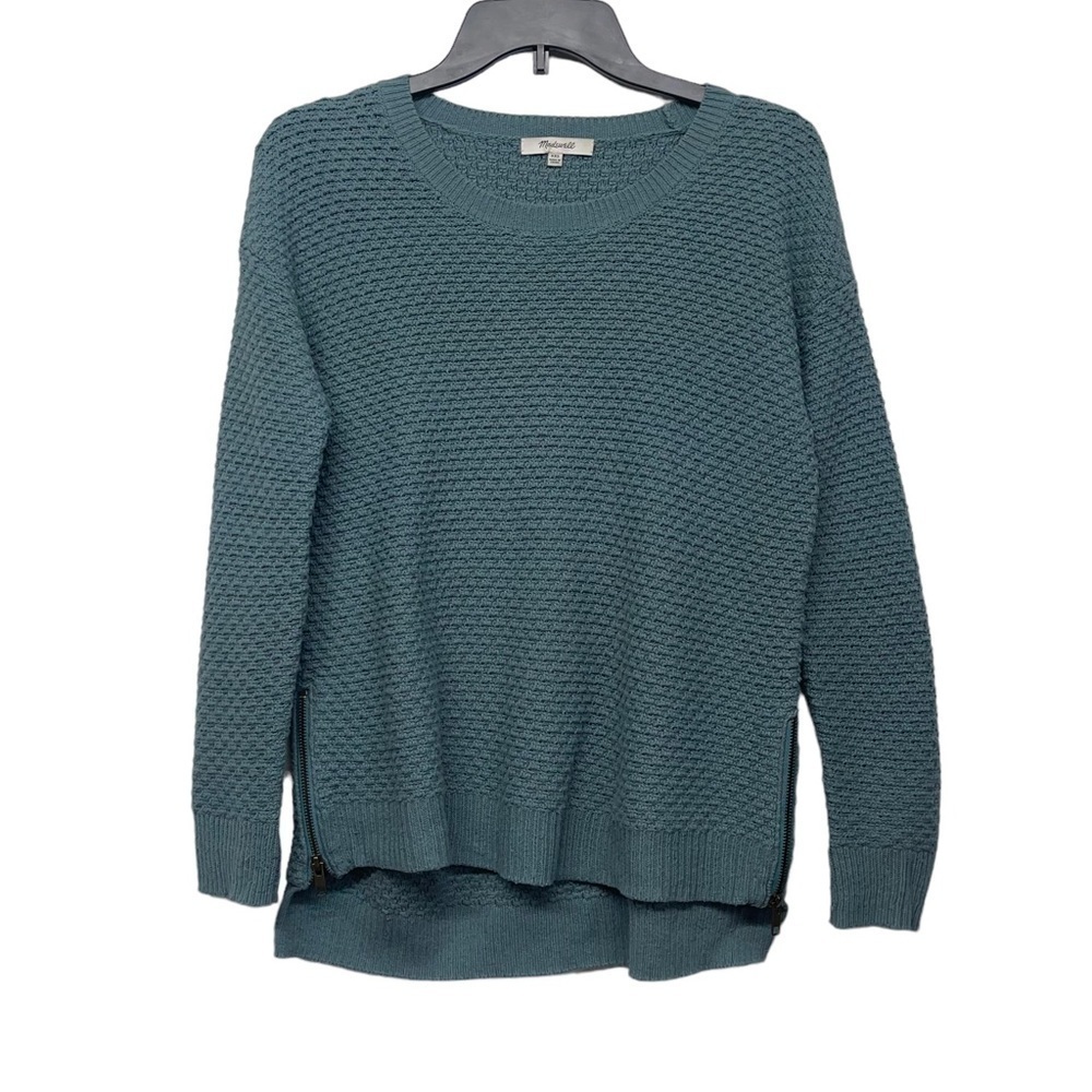 Madewell Teal Side‎ Zip Sweater Size XXS